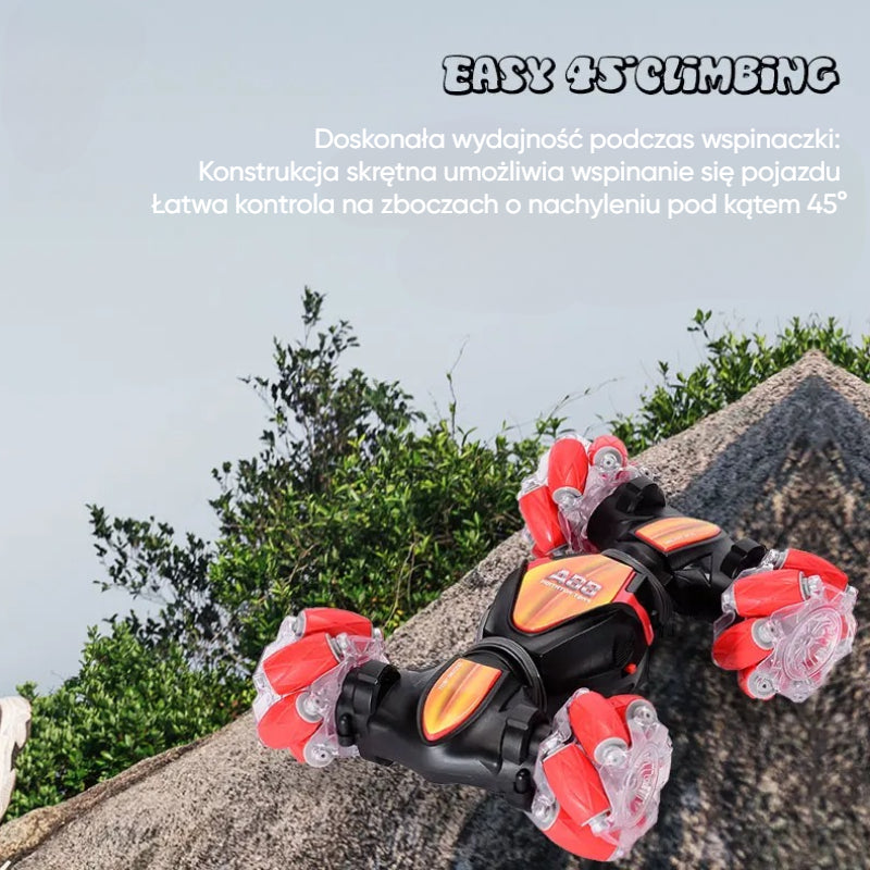 RC Transform-X Pro - Zdalnie Sterowany Samochód Akrobacyjny 4WD – Drift, Gesty, Transformacja i Wspinanie