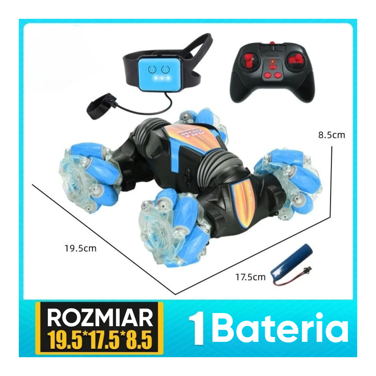 RC Transform-X Pro - Zdalnie Sterowany Samochód Akrobacyjny 4WD – Drift, Gesty, Transformacja i Wspinanie