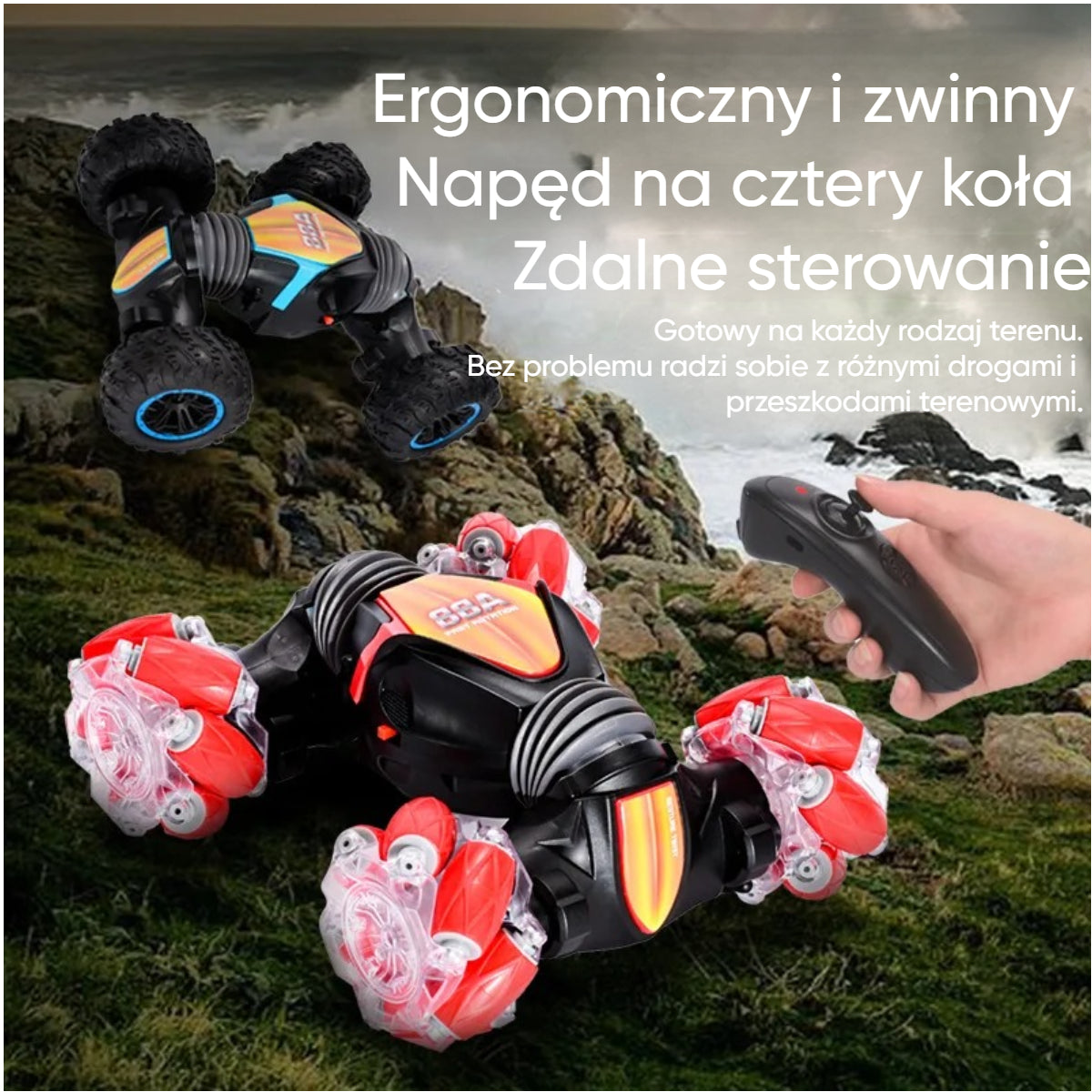 RC Transform-X Pro - Zdalnie Sterowany Samochód Akrobacyjny 4WD – Drift, Gesty, Transformacja i Wspinanie