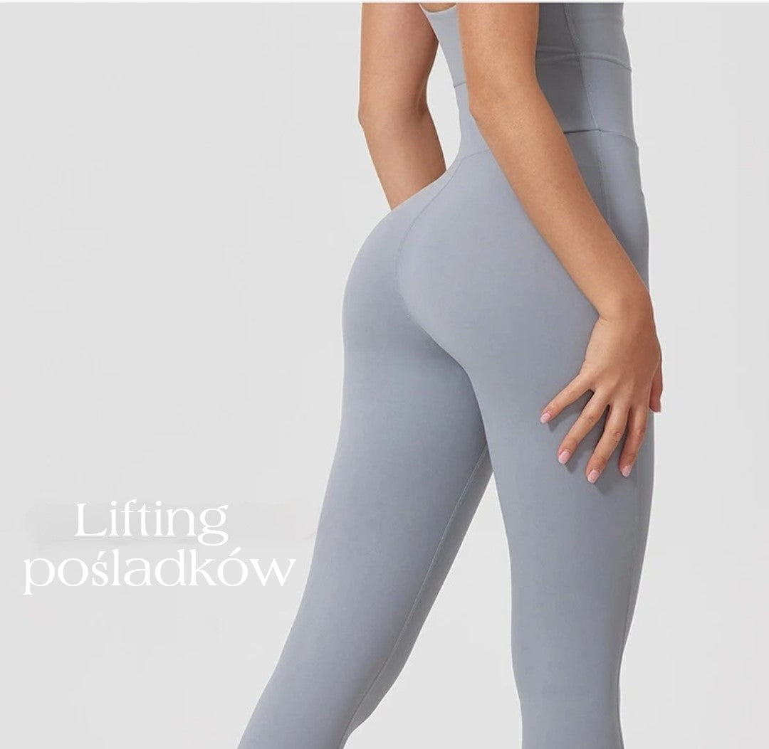 ViveMotion Zenith™ Stylowy kombinezon sportowy na ramiączkach z suwakiem efekt drugiej skóry – idealny na siłownię, na jogę, do tańca, fitness
