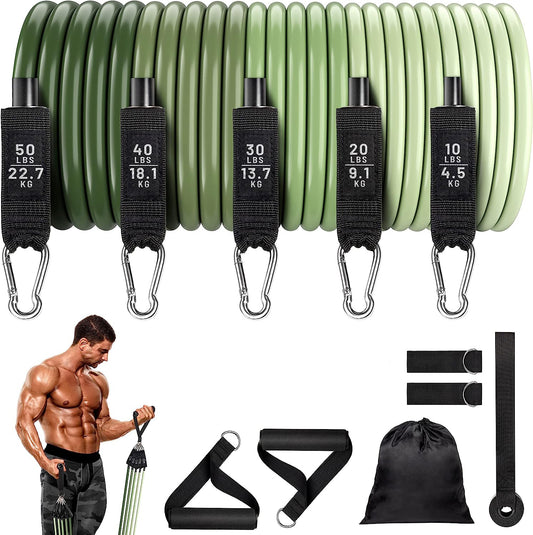 TotalFit 2™️ Kompletna domowa siłownia – zestaw taśm oporowych z uchwytami i akcesoriami