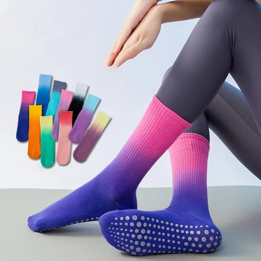 GripEase™ Skarpetki antypoślizgowe ombre – idealne do jogi, pilatesu i codziennego komfortu