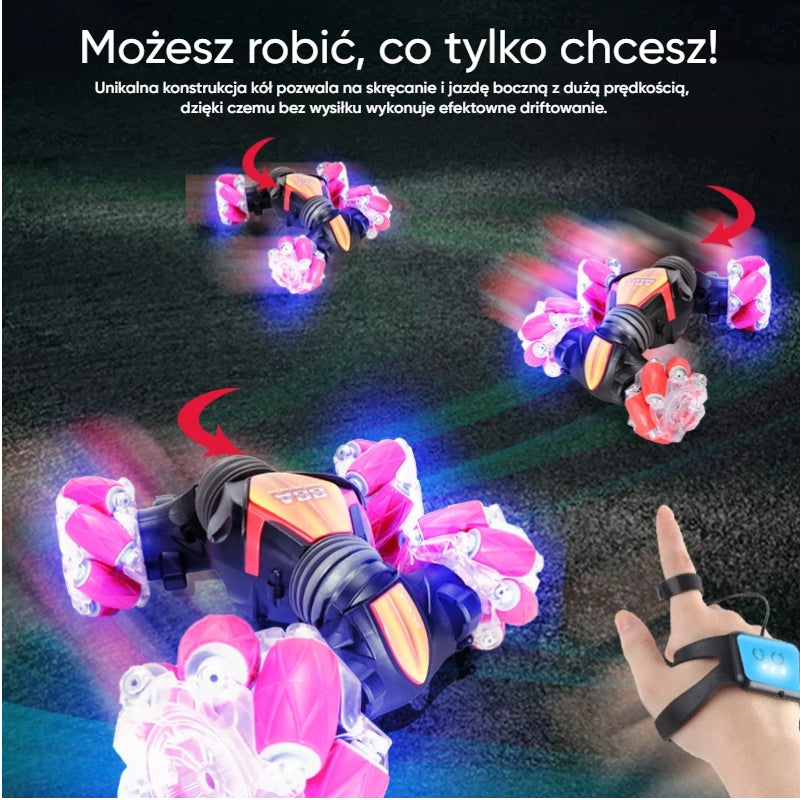 RC Transform-X Pro - Zdalnie Sterowany Samochód Akrobacyjny 4WD – Drift, Gesty, Transformacja i Wspinanie