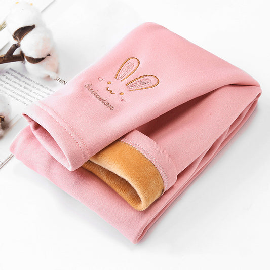 CozyBunny™ Ciepłe legginsy z futerkowym wnętrzem i uroczym wzorem króliczka